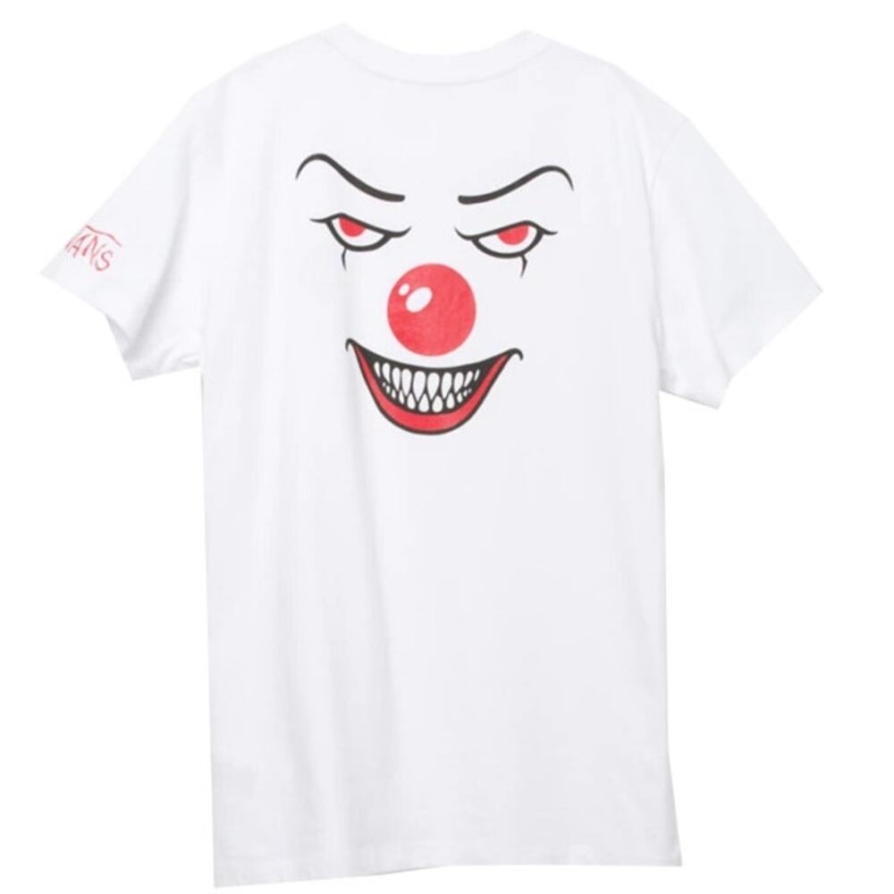 Vans x IT Pennywise Boyfriend T-Shirt Horror Unisex Small White New